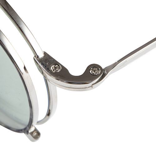 FLIP UP TYPE CIRCLE METAL GLASSES (SILVER.GREEN) / フリップアップタイプ サークルメタル グラシズ