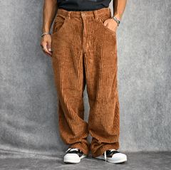 コットンリネン コーデュロイパンツ （BROWN / ブラウン）