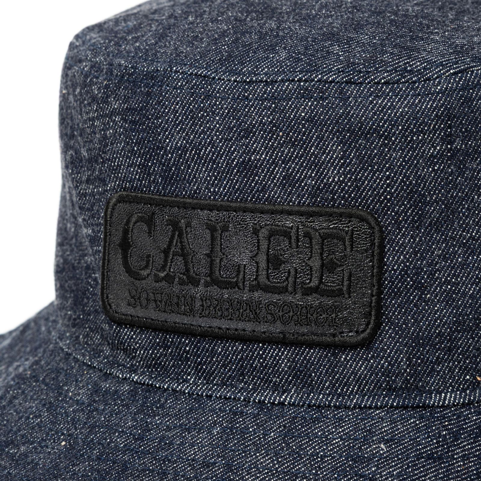 LEATHER WAPPEN DENIM BUCKET HAT (INDIGO BLUE)｜レザーワッペン デニム バケットハット｜CL-26AWCP003