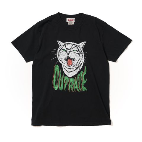 CAT TEE TEE (BLACK)｜キャット プリントTシャツ｜CR-26SS013