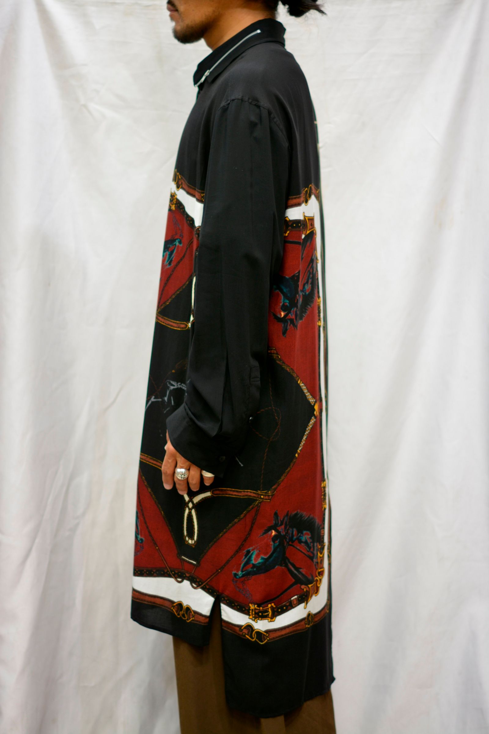 Collar zipper shir
