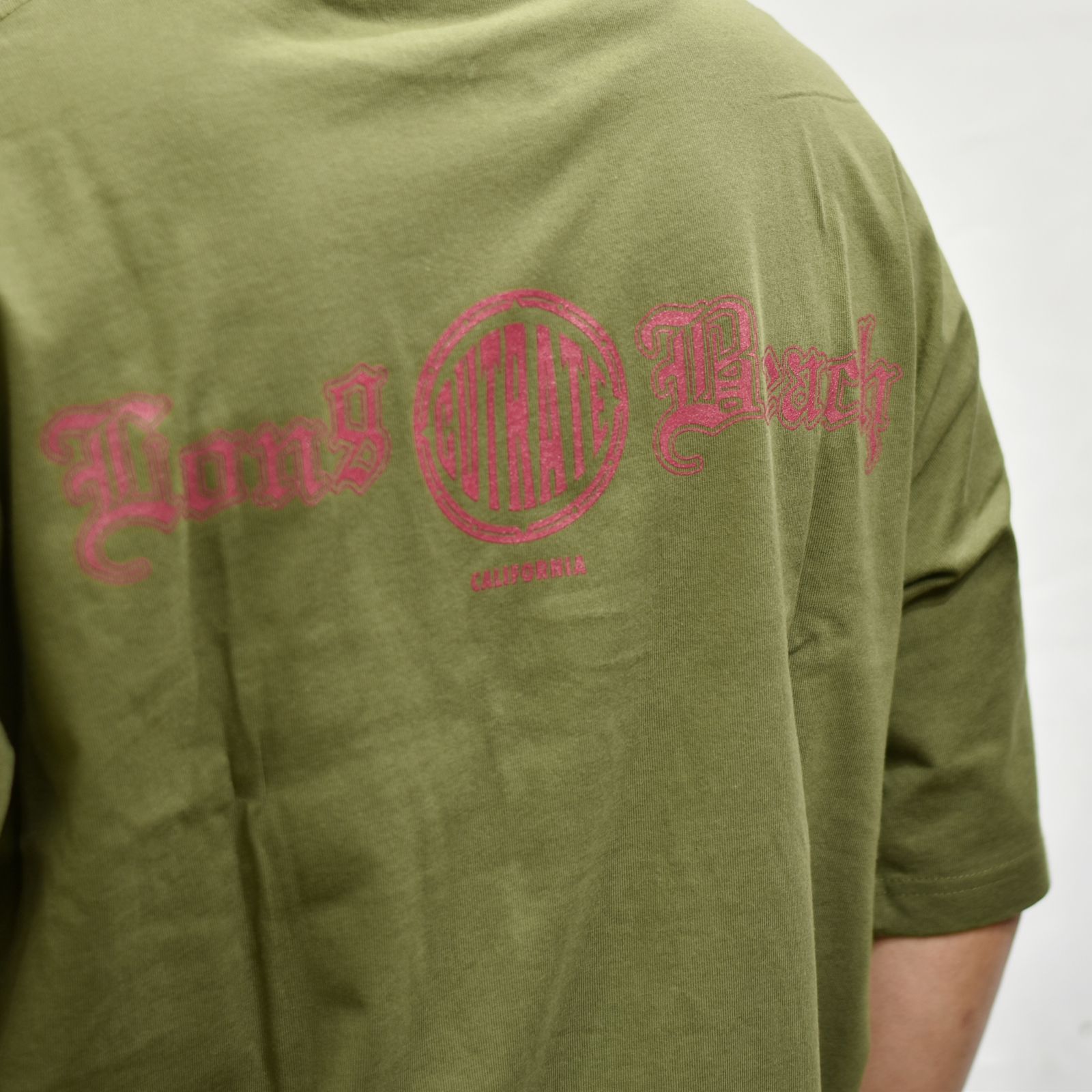 CUTRATE BEACH CITY CA DROPSHOULDER S/S -T-SHIRT (CITY GREEN)