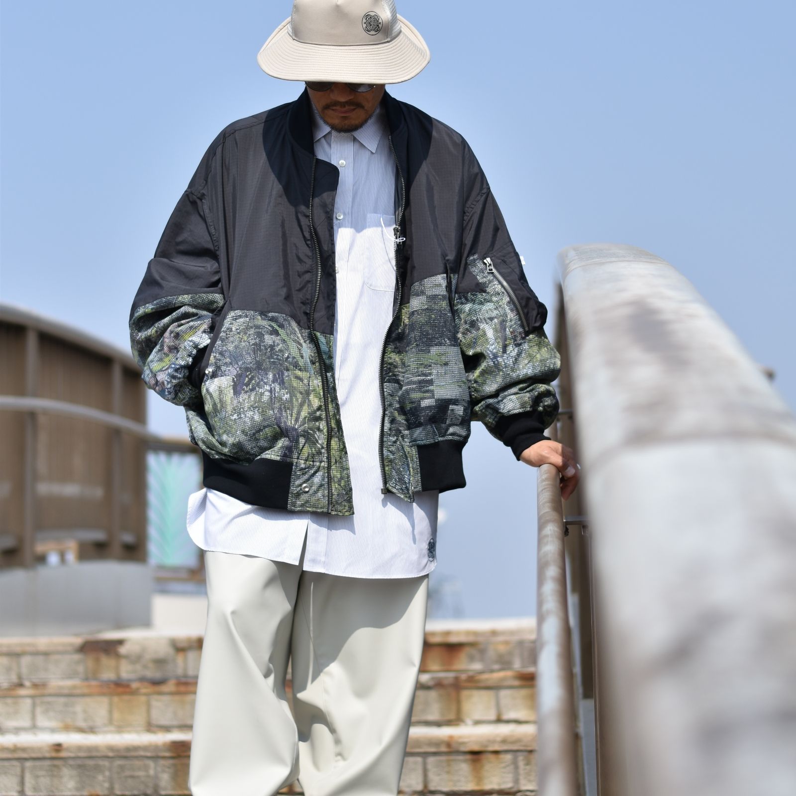 FACETASM - FOREST PATCHED MA-1 (BLACK×GREEN) / 森林