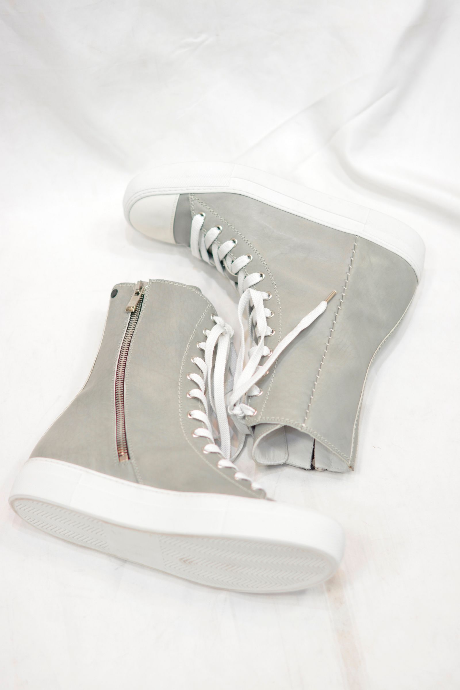 【chord 別注アイテム】 CALF LEATHER EXTRA HI CUT SNEAKER SPAIRAL ZIP LINED