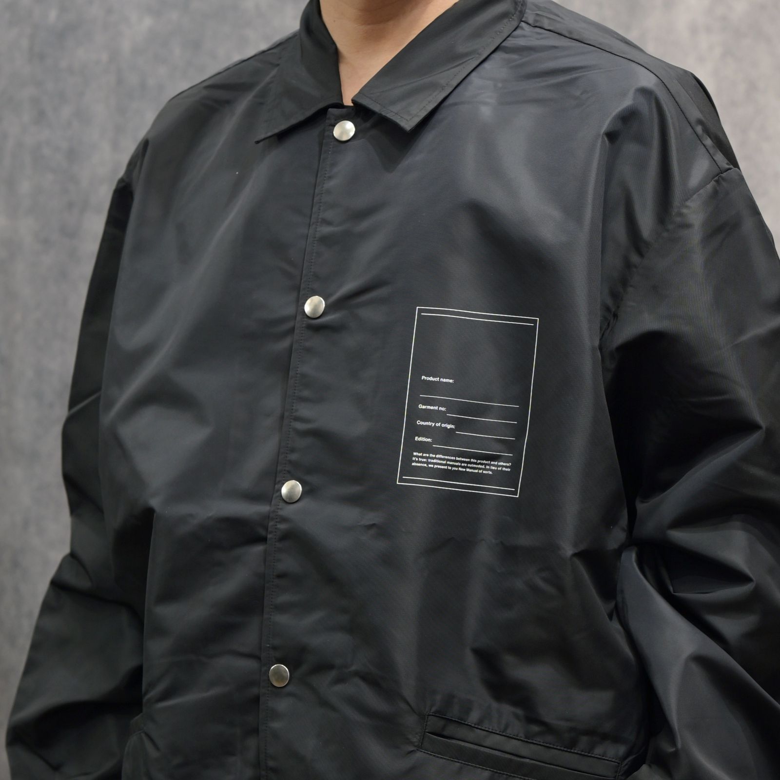 COACH JACKET （BLACK） / コーチジャケット （ブラック） 2026SS-JK-2-YT