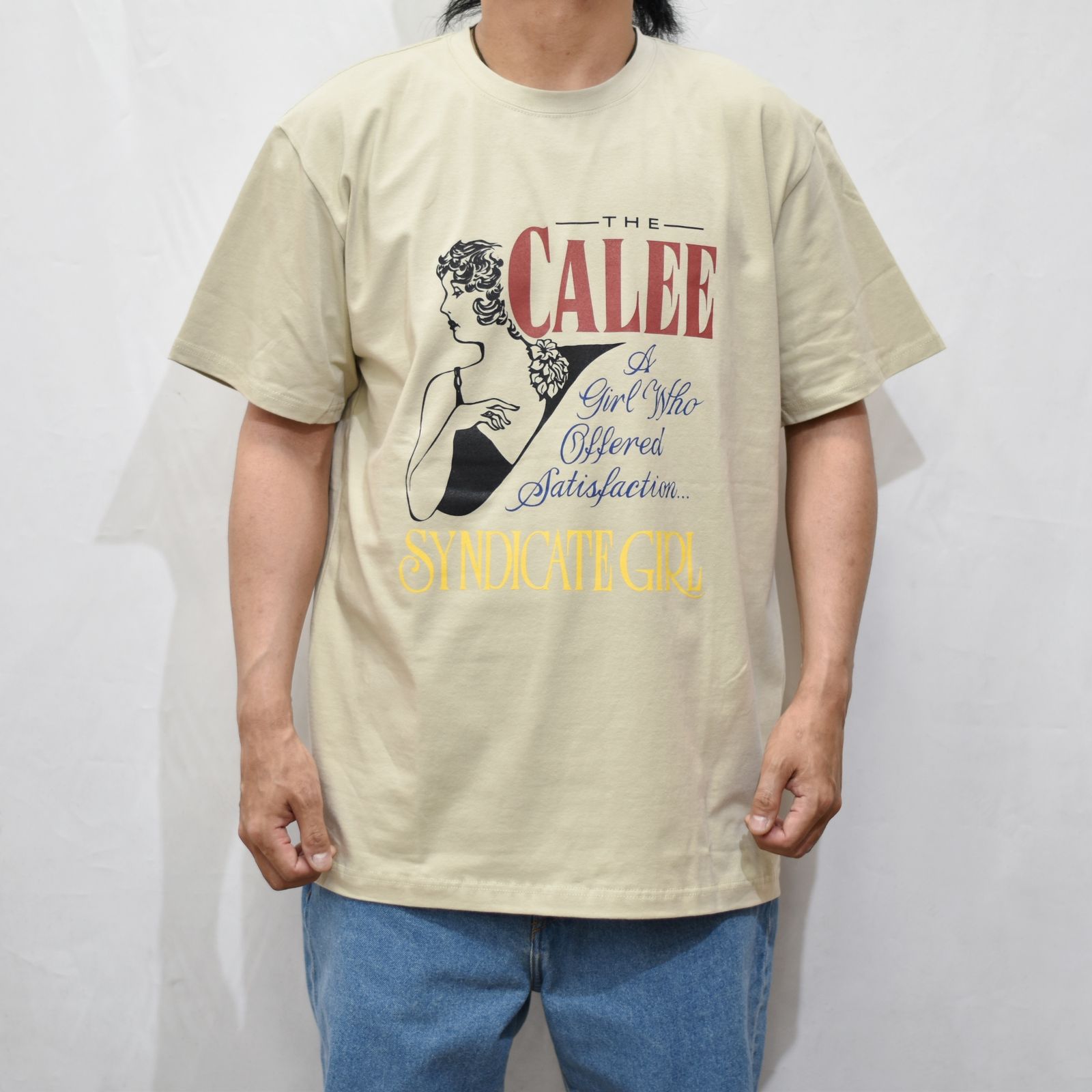 CALEE - STRETCH SYNDICATE RETRO GIRL T‐SHIRT ＜NATURALLY PAINT ...