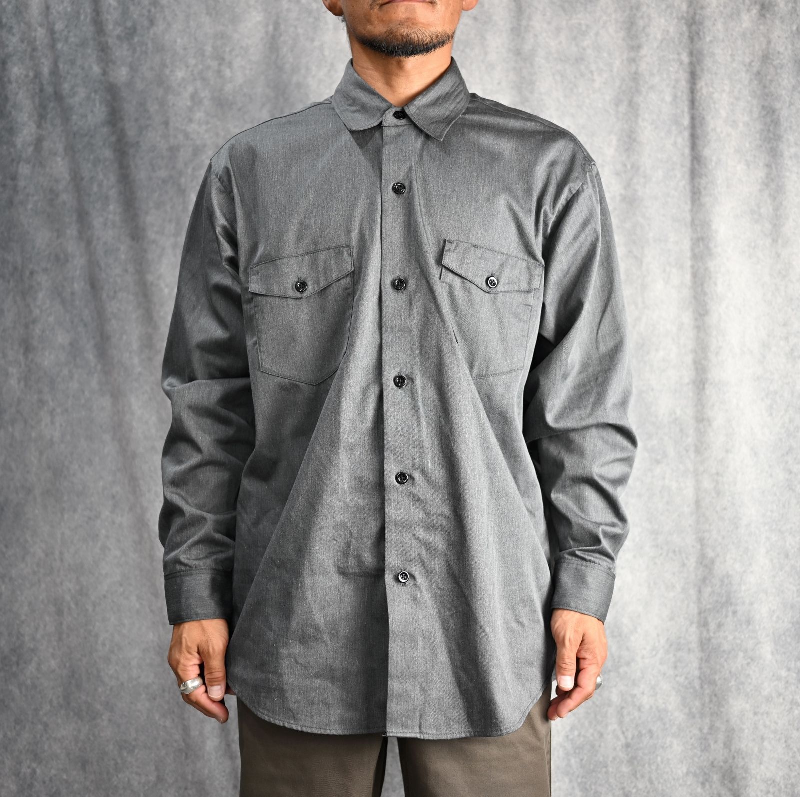T/C Twill Work SH （GRY） / ポリエステル/コットン ツイル ワークシャツ