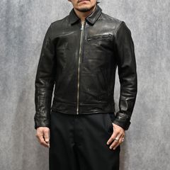 Leather Zipup JKT （BLK）｜レザージャケット｜2602-8001