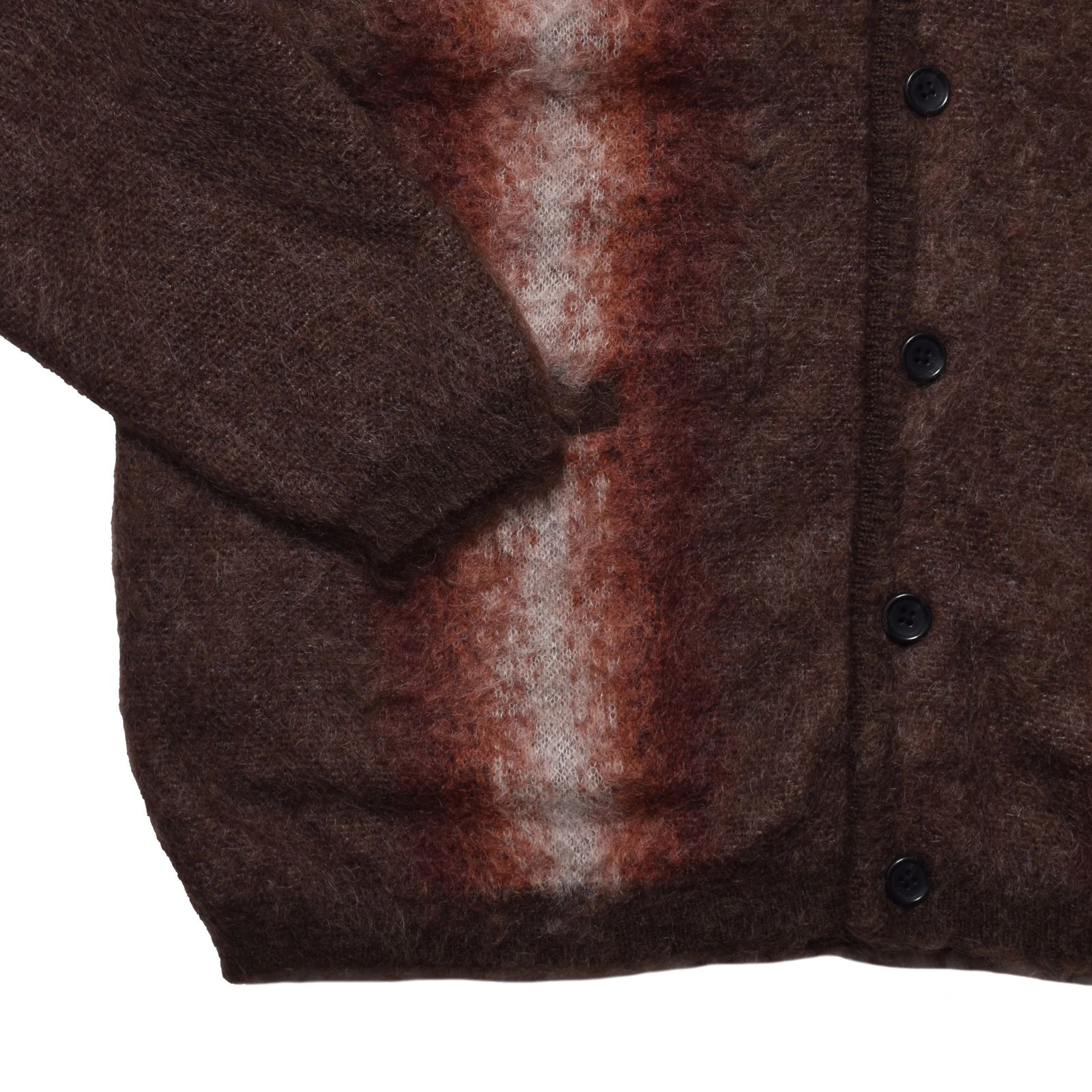 Fuzzy Stripe Mohair Knit Cardigan （BRT）｜ファジーストライプ モヘアニット カーディガン｜2509-6001