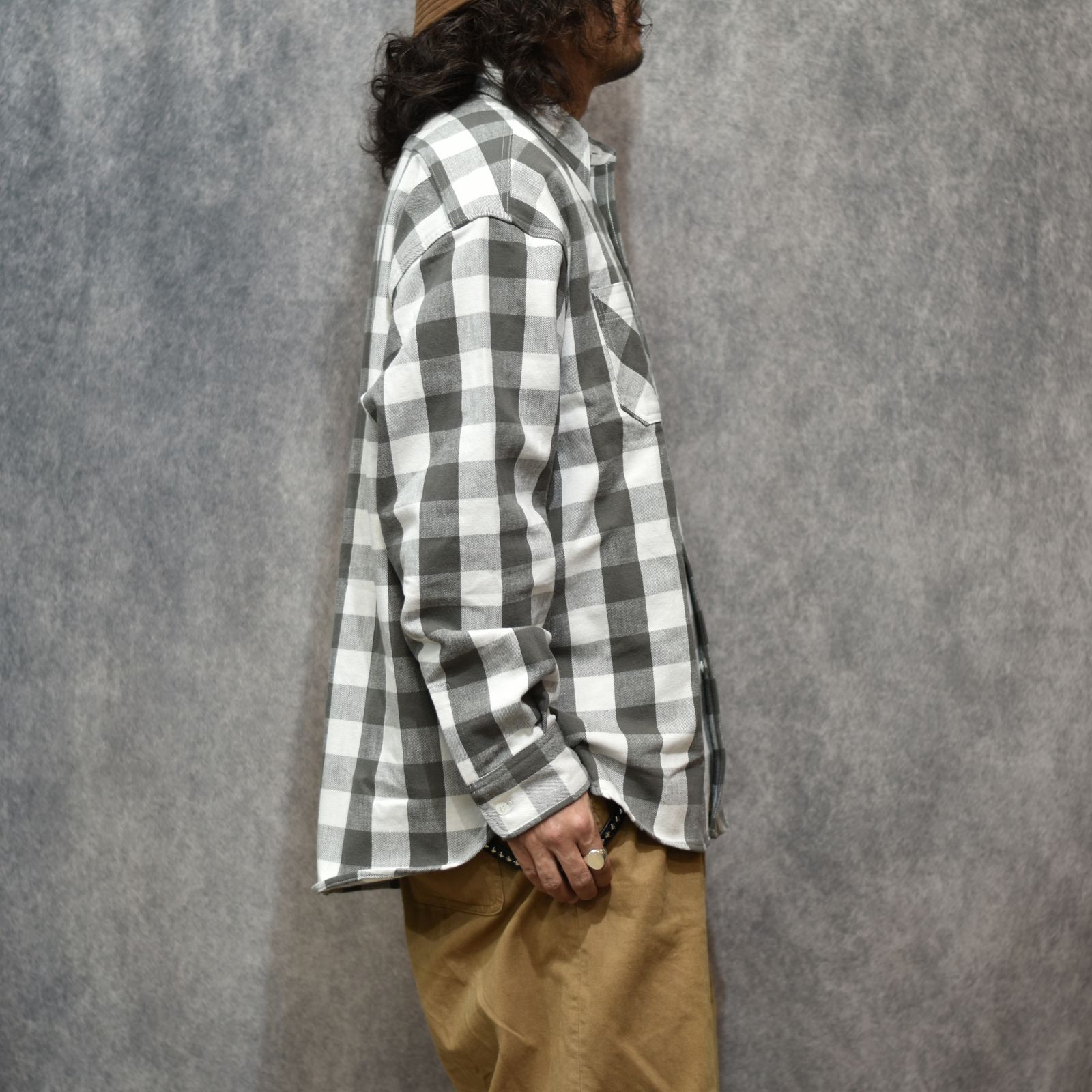 VINTAGE TYPE BLOCK CHECK SH (BLACK / WHITE)｜ブロックチェックシャツ｜CL-26SS006