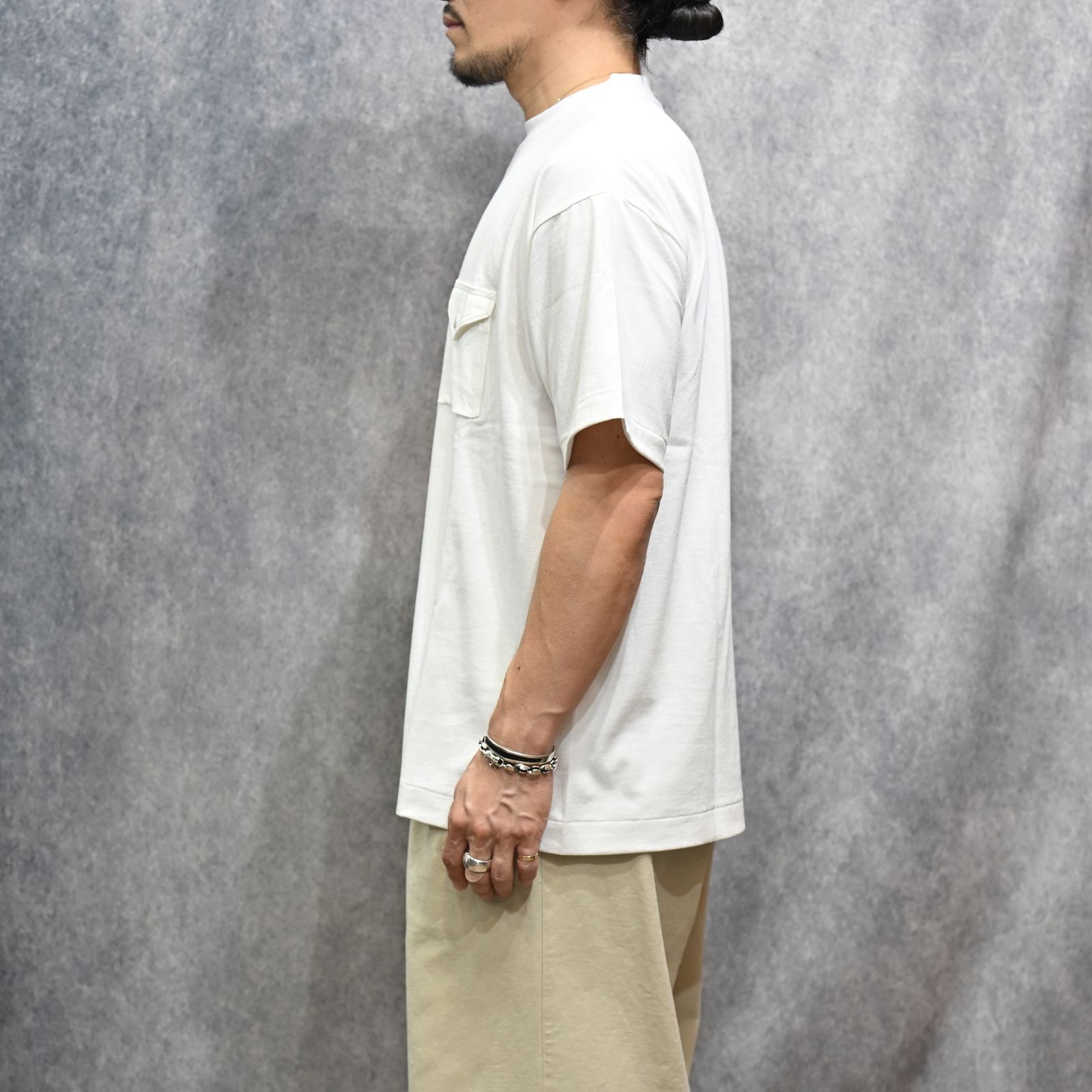 Y1935 POCKET TEE （WHITE）｜ ポケット Tシャツ （ホワイト） 602-261-14