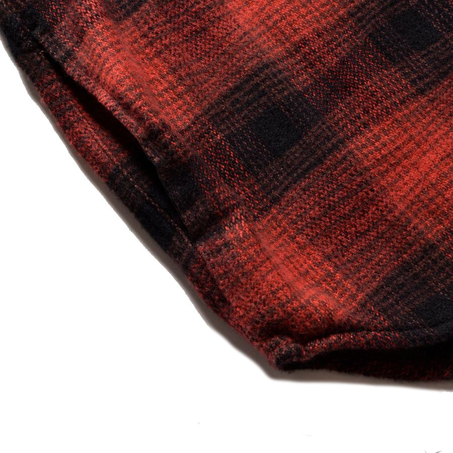 Distortion Ombre Check Flannel Over SH （RPT） /  オンブレーチェック シャツ （レッド） 2410-5001
