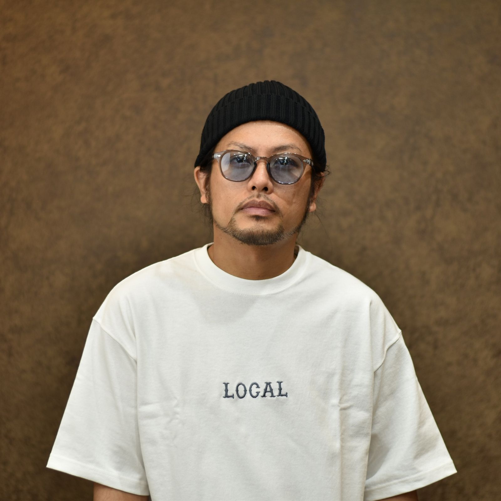 CUTRATE LOGO GLASSES (CLEAR GRAY × BLUE) / カットレイト ロゴ グラシズ