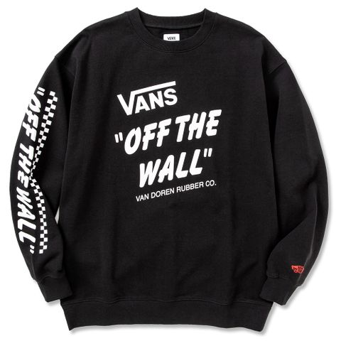 CALEE × VANS Drop shoulder crew neck sweat (Black) / ヴァンズ コラボレーション クルーネックスウェット / 送料無料対象外