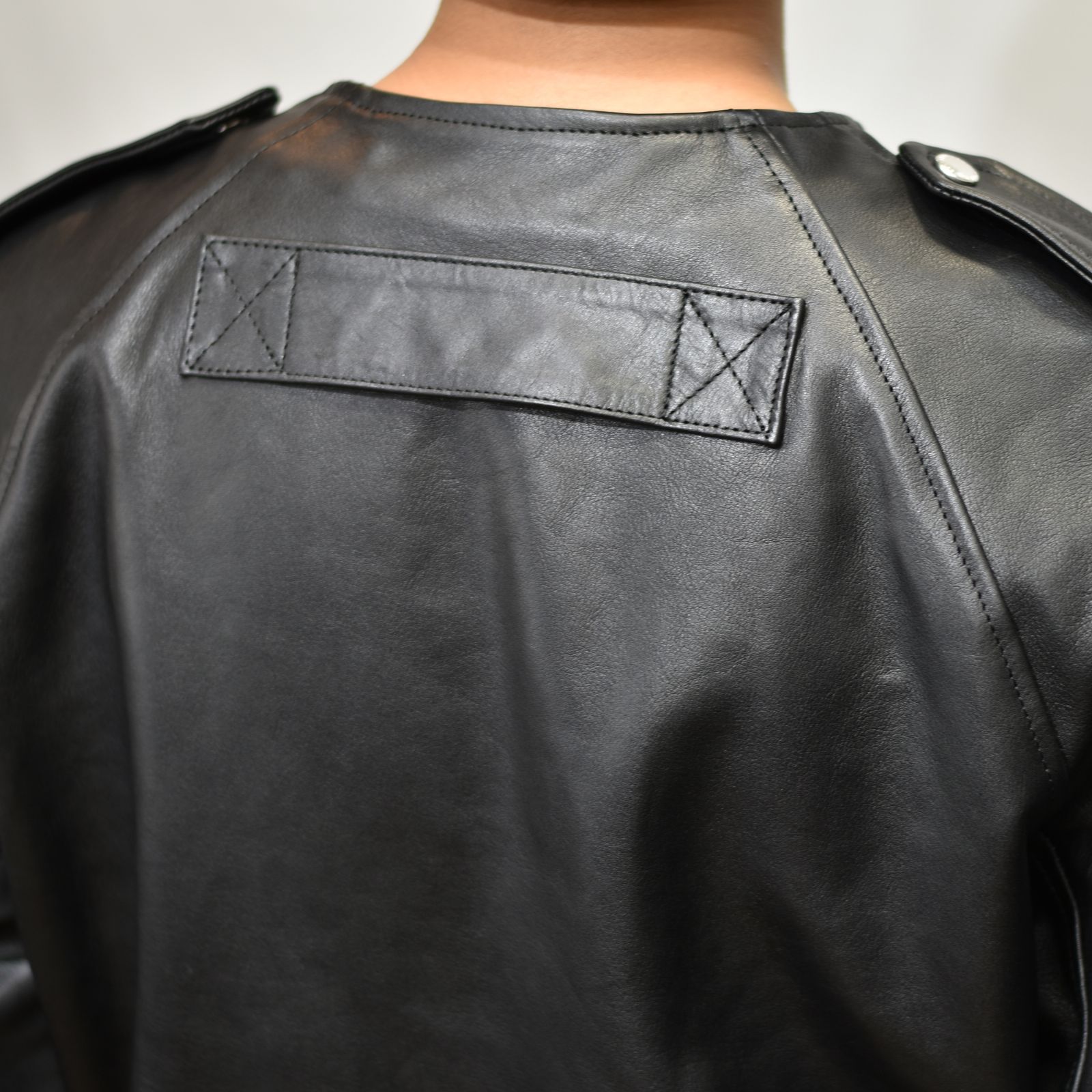 【char-ley】RENARD フライトジャケット　Sサイズ　ブラック JOHNLAWRENCESULLIVAN - Leather Flight Jacket （BLACK） ノー