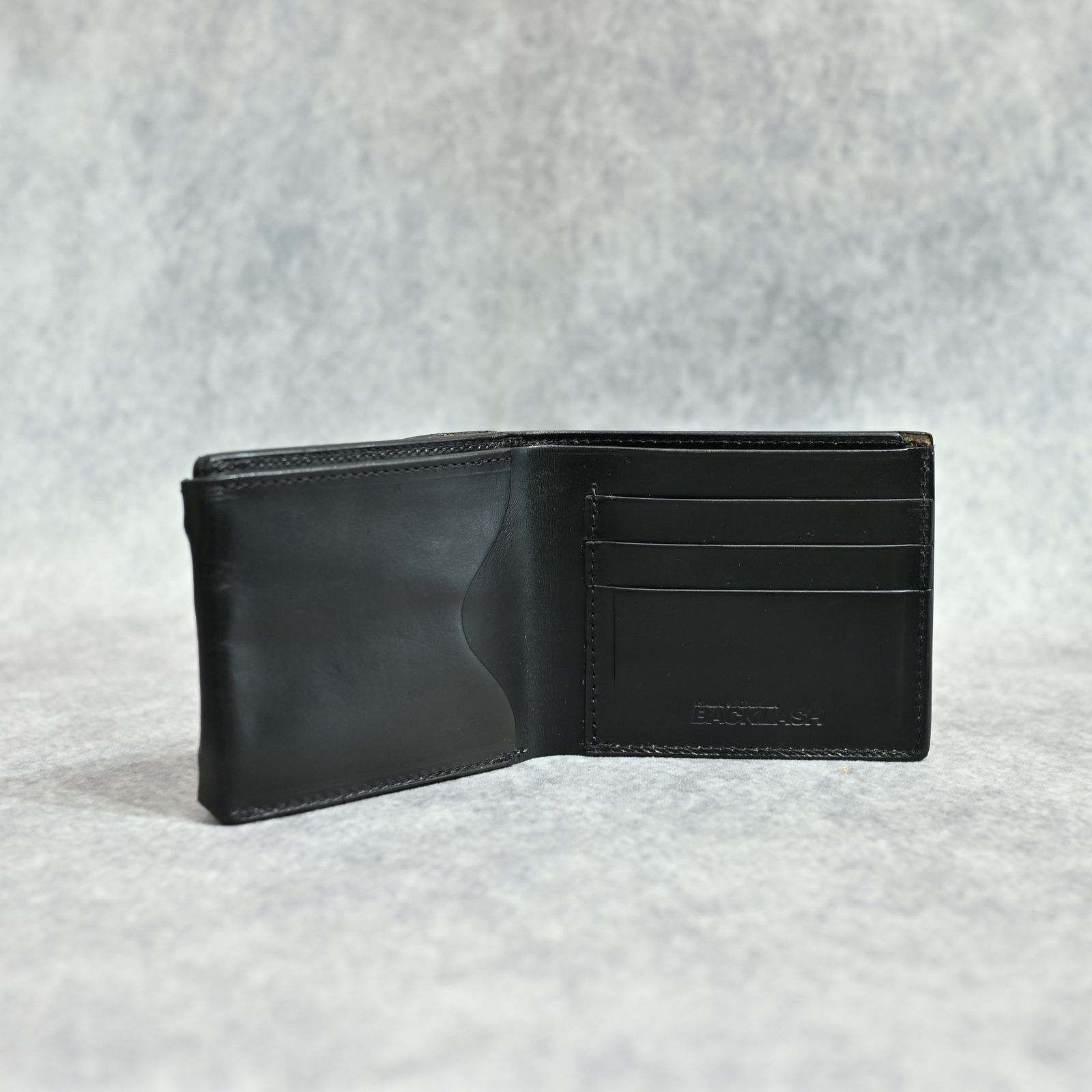 ホーウィンクロムエクセル 二つ折り財布 （BLACK）｜894-01