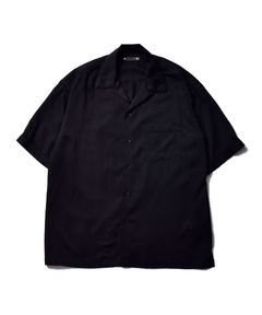 CU.Denim S/S Open Collar SH (BLK)