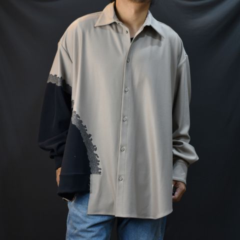 ニードルパンチシャツ / LB23AW-SH01-NDP-PL (WOOD×BLACK)