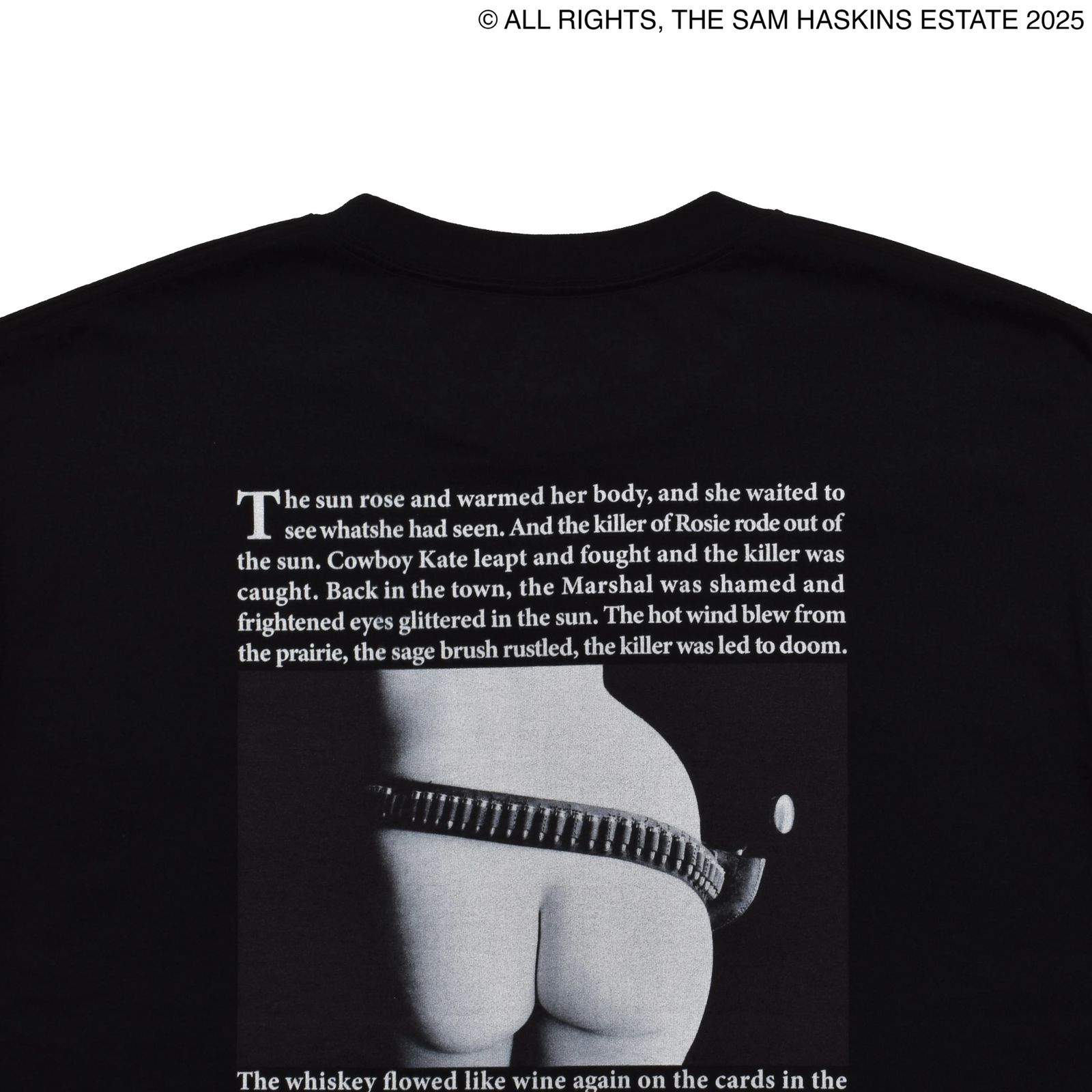 Sam Haskins×Stie-lo “holster Tee （BLK）｜サム・ハスキンス×スティーロ ホルスター プリントTシャツ｜25MND-STL006