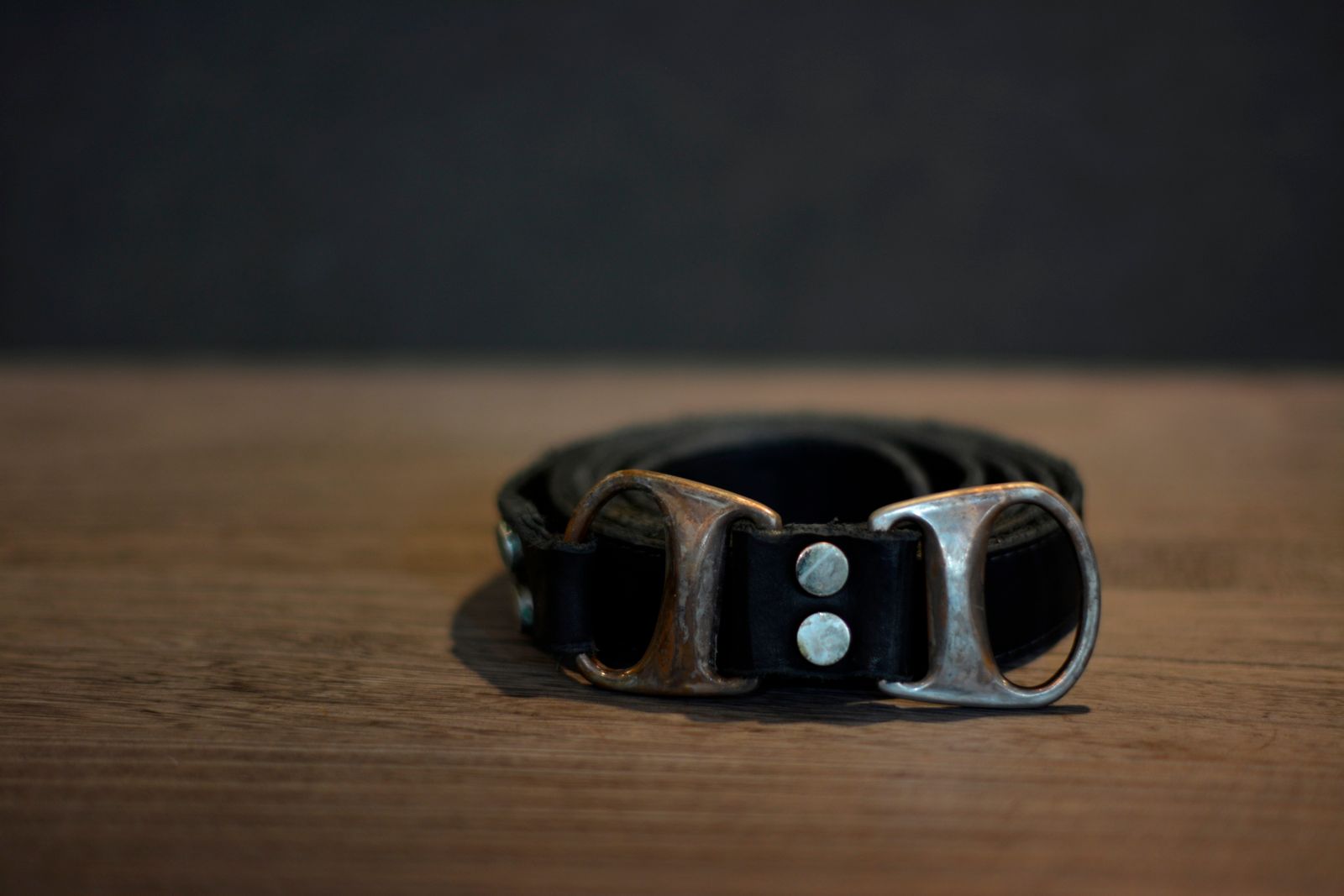 CALF LEATHER BELT D-RING NARROW LONG