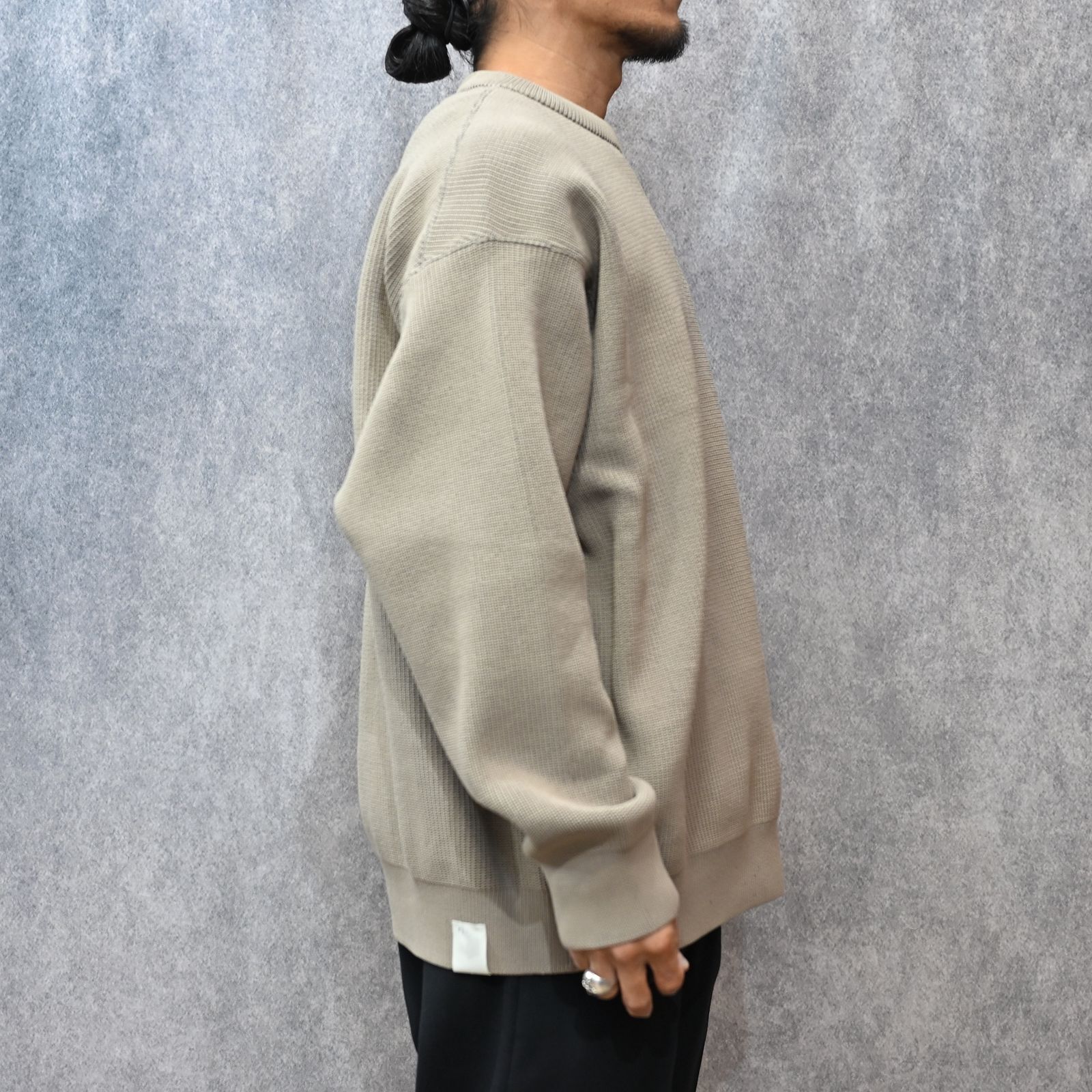 EXCHANGE SERVICE TOPS KNIT （BEIGE）｜リバーシブル ニット｜9252-KT02-016