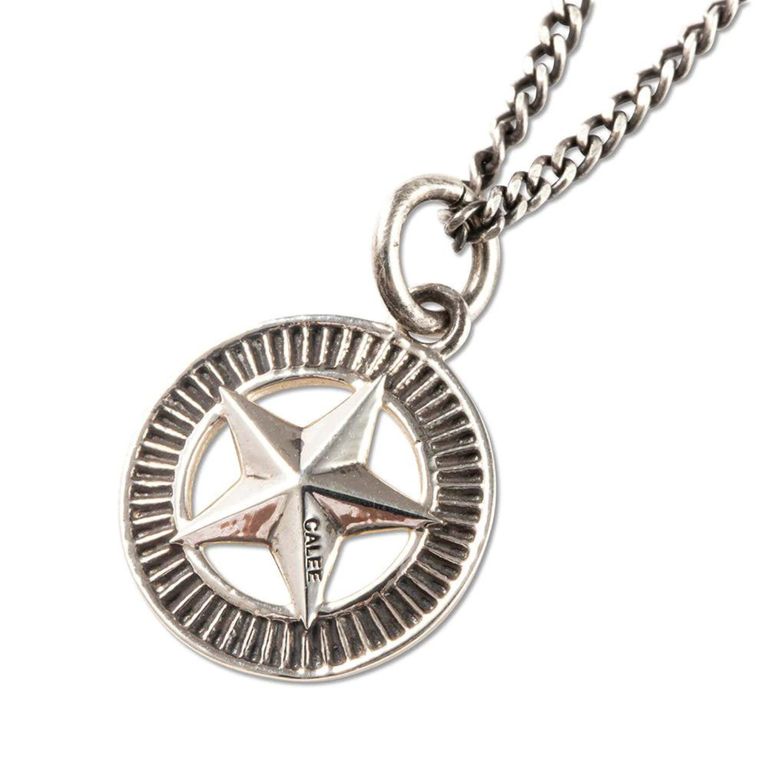 CALEE - SILVER STAR CONCHO NECKLACE (SILVER) / シルバー