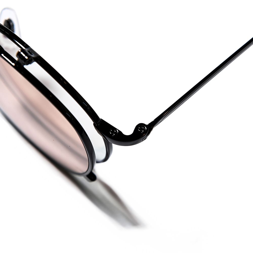 Flip up type circle metal glasses -Limited- (Black.Brown) / フリップアップタイプ サークルメタル グラシズ -限定カラー-