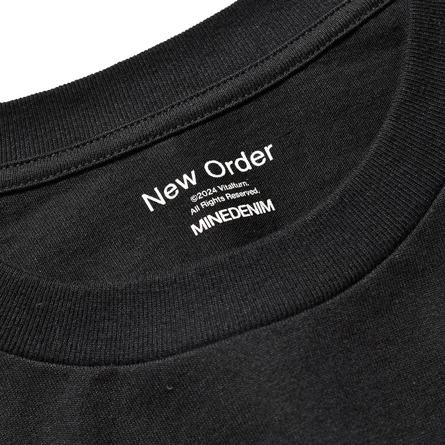 MINEDENIM - New Order “TRUE FAITH” Crewneck T-SH （BLACK