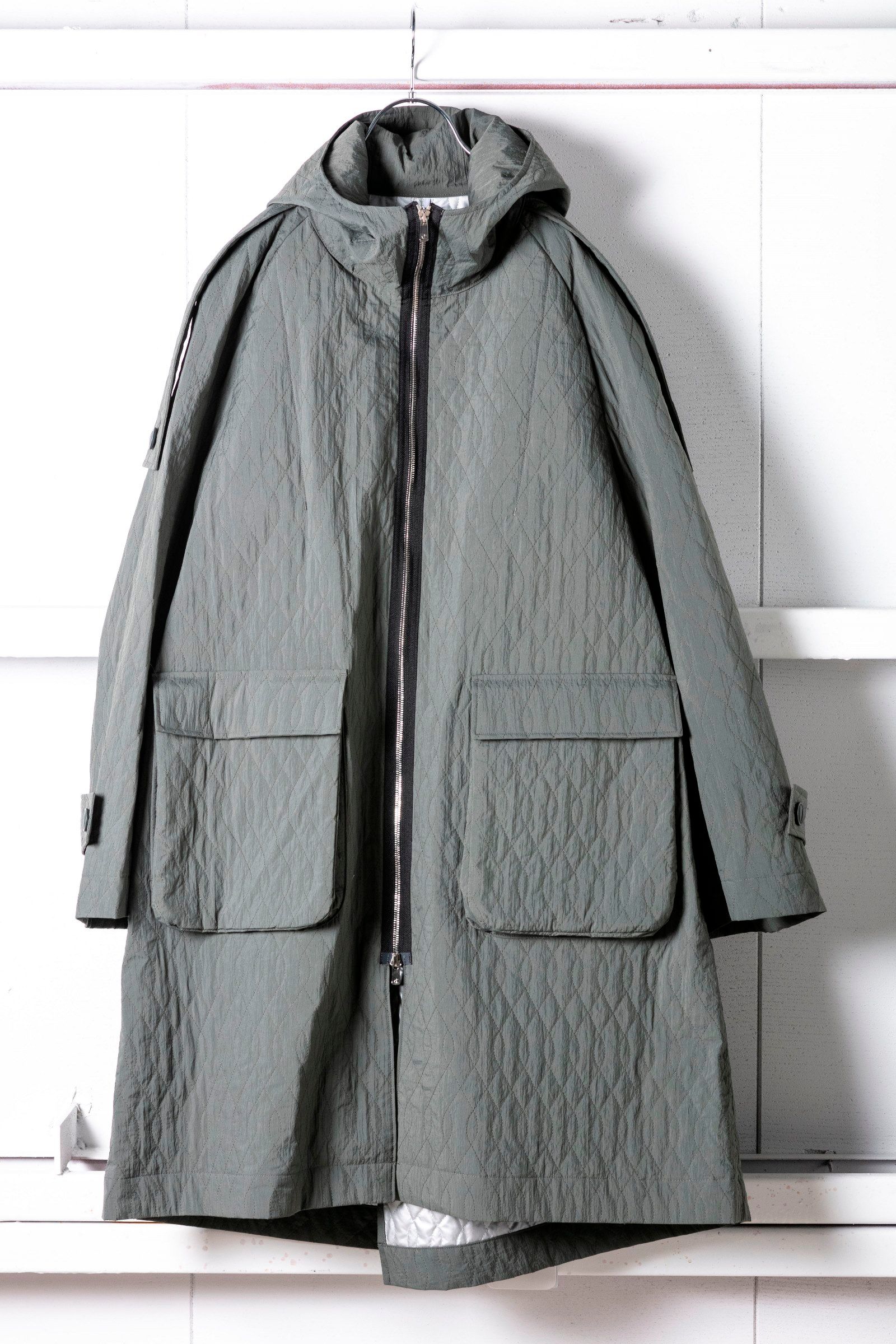 quilting field coat (KHAKI GRAY) / キルティング フィールド コート