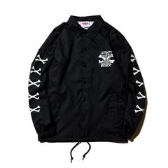 ×VENICE8 COFFEE HOUSE®️ CROSS BONE NYLON COACH JACKET (BLACK) / クロスボーン ナイロンコーチジャケット