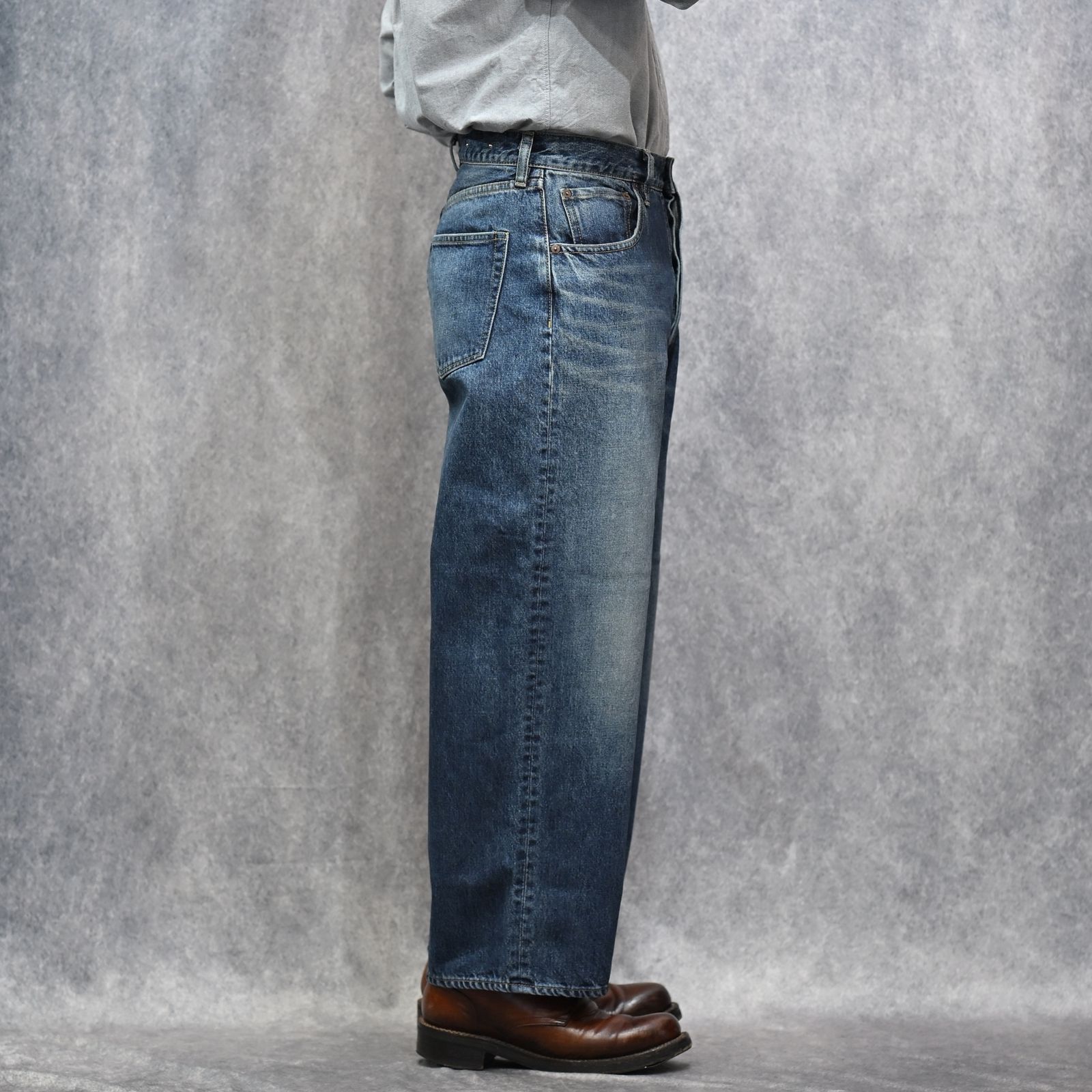 S.Wide Straight Cropped 5pocket USD （USD）｜クロップド デニムパンツ （インディゴ）｜2603-1002