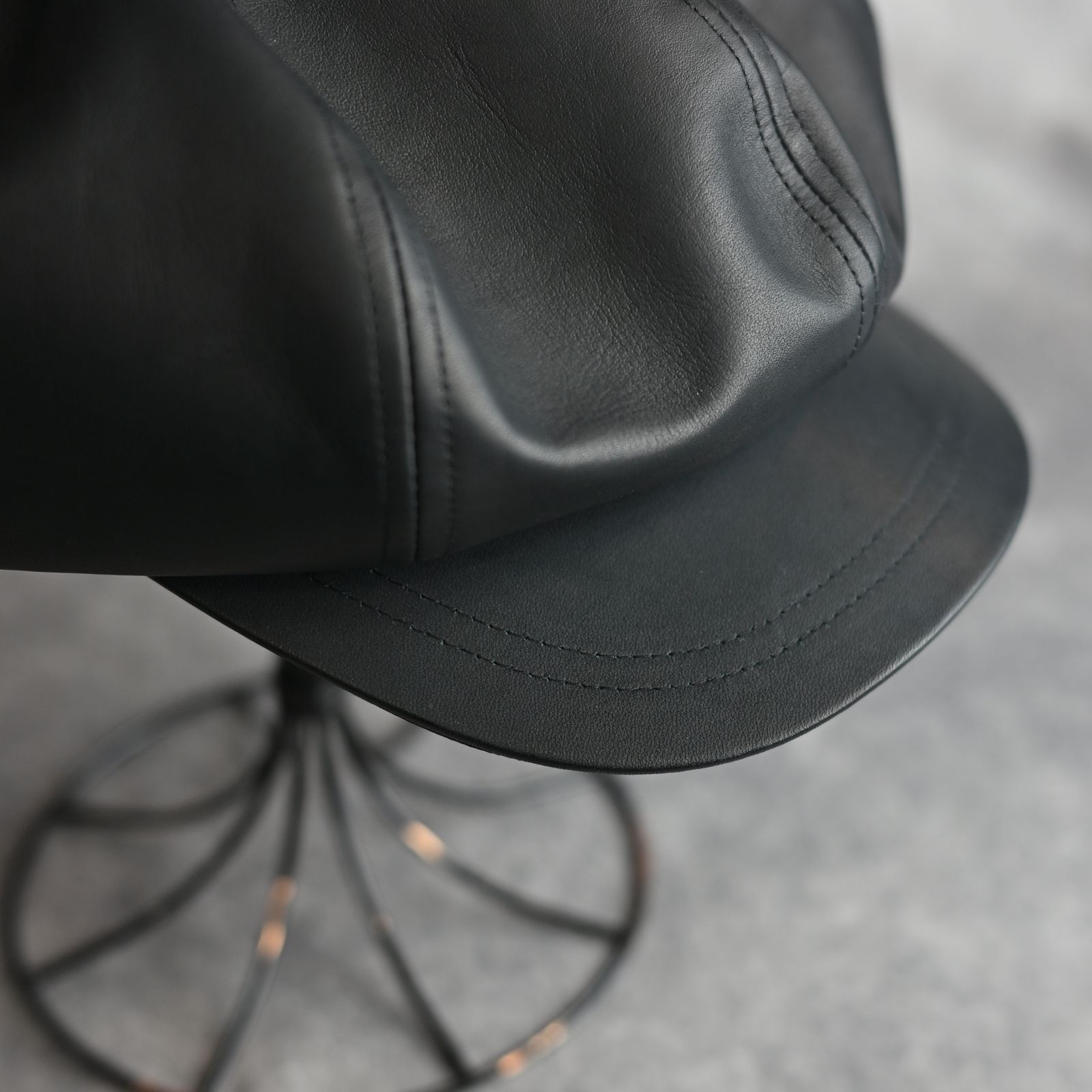 × ISAMU KATAYAMA BACKLASH SMOOTH LEATHER CASQUETTE （BLACK） / レザーキャスケット （ブラック）