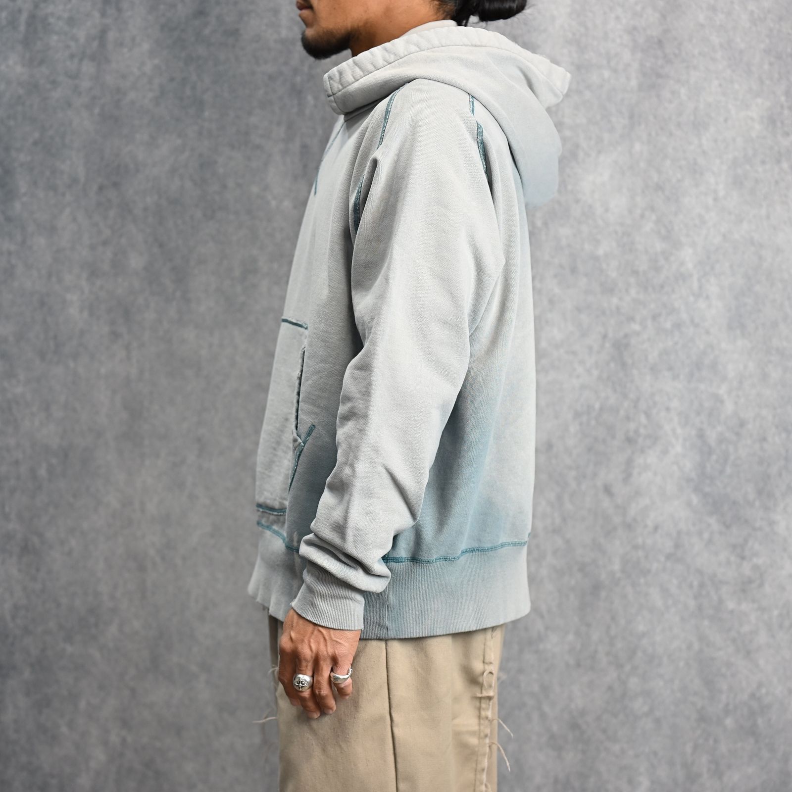 W-V AFTER HOODIE (BLUE / ブルー) パーカー フーディー 2401002M