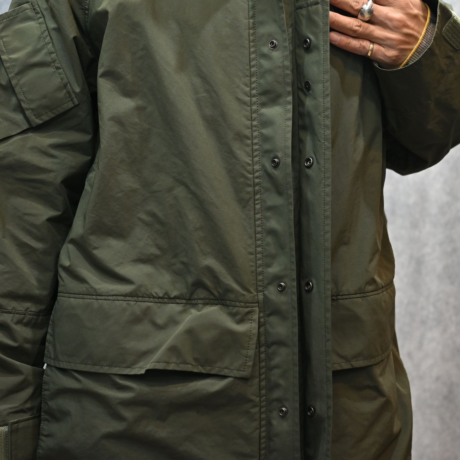 WEATHER MILITARY JACKET / LINER NYLON ZU CONNECTION  （KHAKI)｜ウェザーミリタリー ジャケット （カーキ） PC-026-2988-52