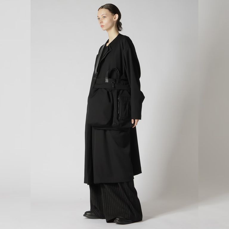 Y's - WOOL GABARDINE HELMET BAG （BLACK） / ウールギャバ