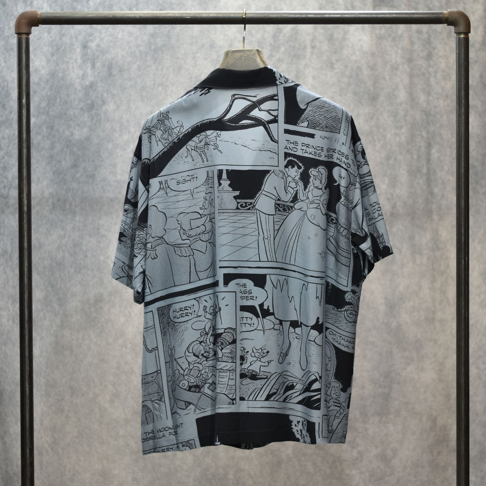 DISNEY VC/PC ALOHA COLLECTION ALOHA SHIRT / CINDERELLA (BLACK) / アロハ シャツ / シンデレラ / DP-024-3285-10