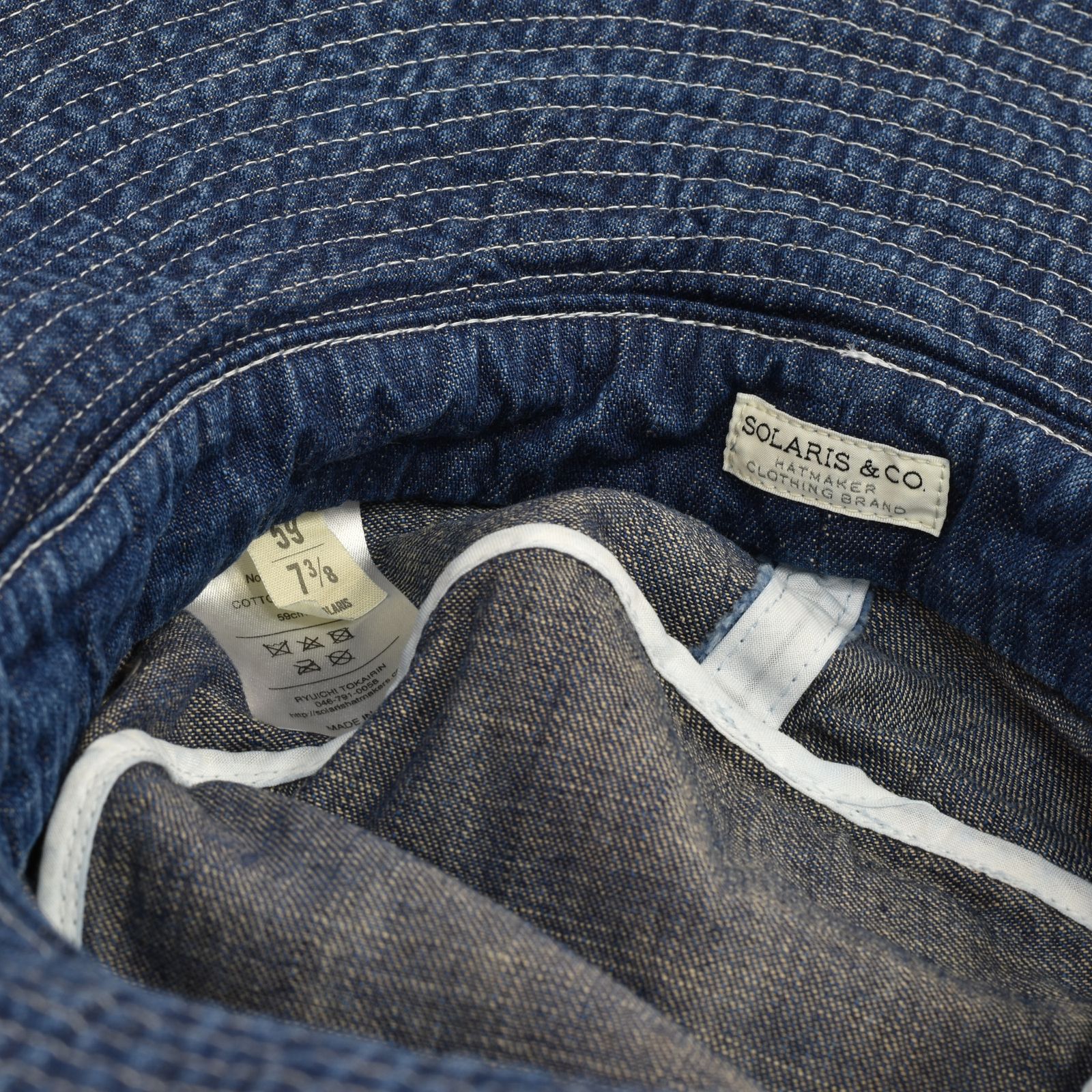 8oz Denim Jungle Hat "BARNES" (FADE WASH)｜ジャングルハット｜Y01007