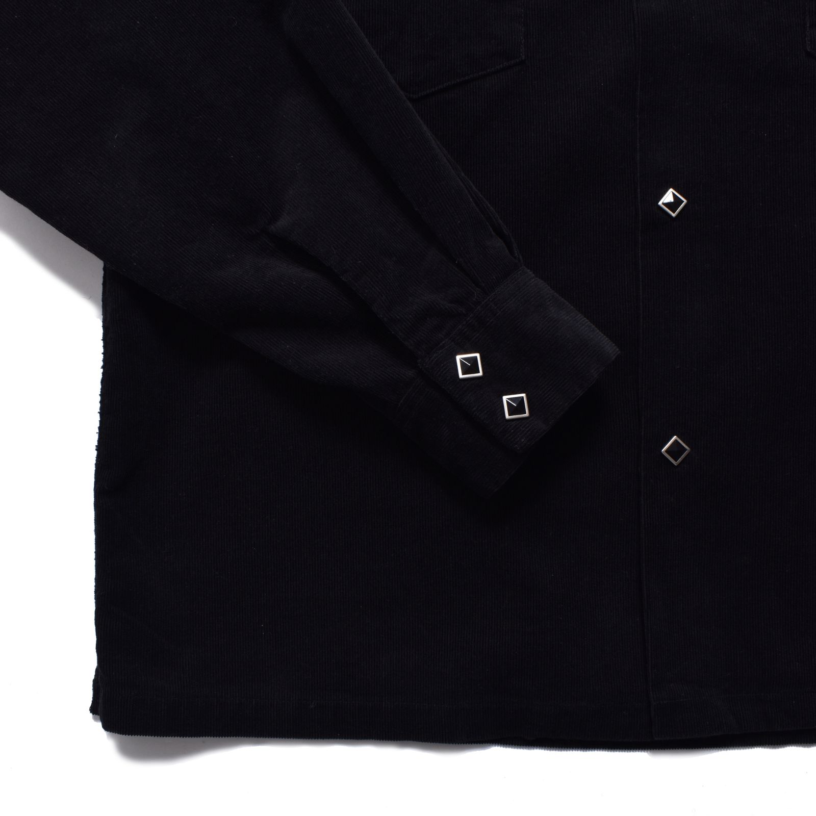 Narrow Corduroy Western Open Collar SH （BLK） / ウエスタン コーデュロイシャツ （ブラック） 2508-5001