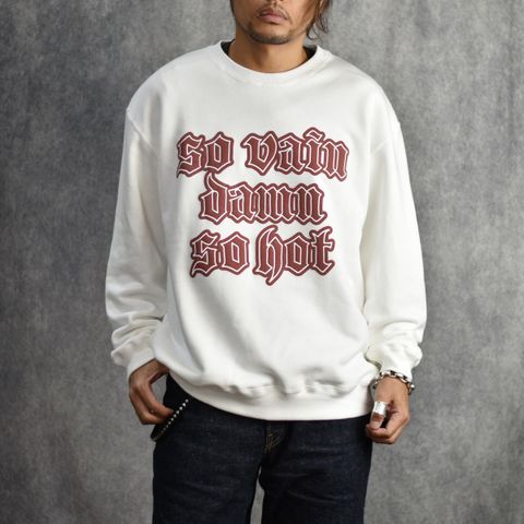 "S.V.D.S.H" CREW NECK SW ＜NATURALLY PAINT DESIGN＞ (WHITE) / クルーネック 発砲プリント スウェット トレーナー