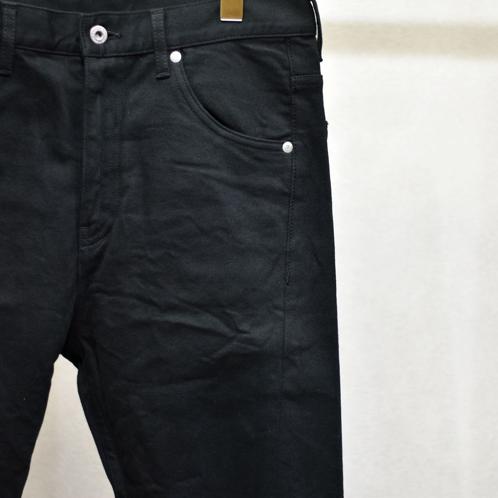 ストレッチデニム 京都黒染 セミサルエル （BLACK）