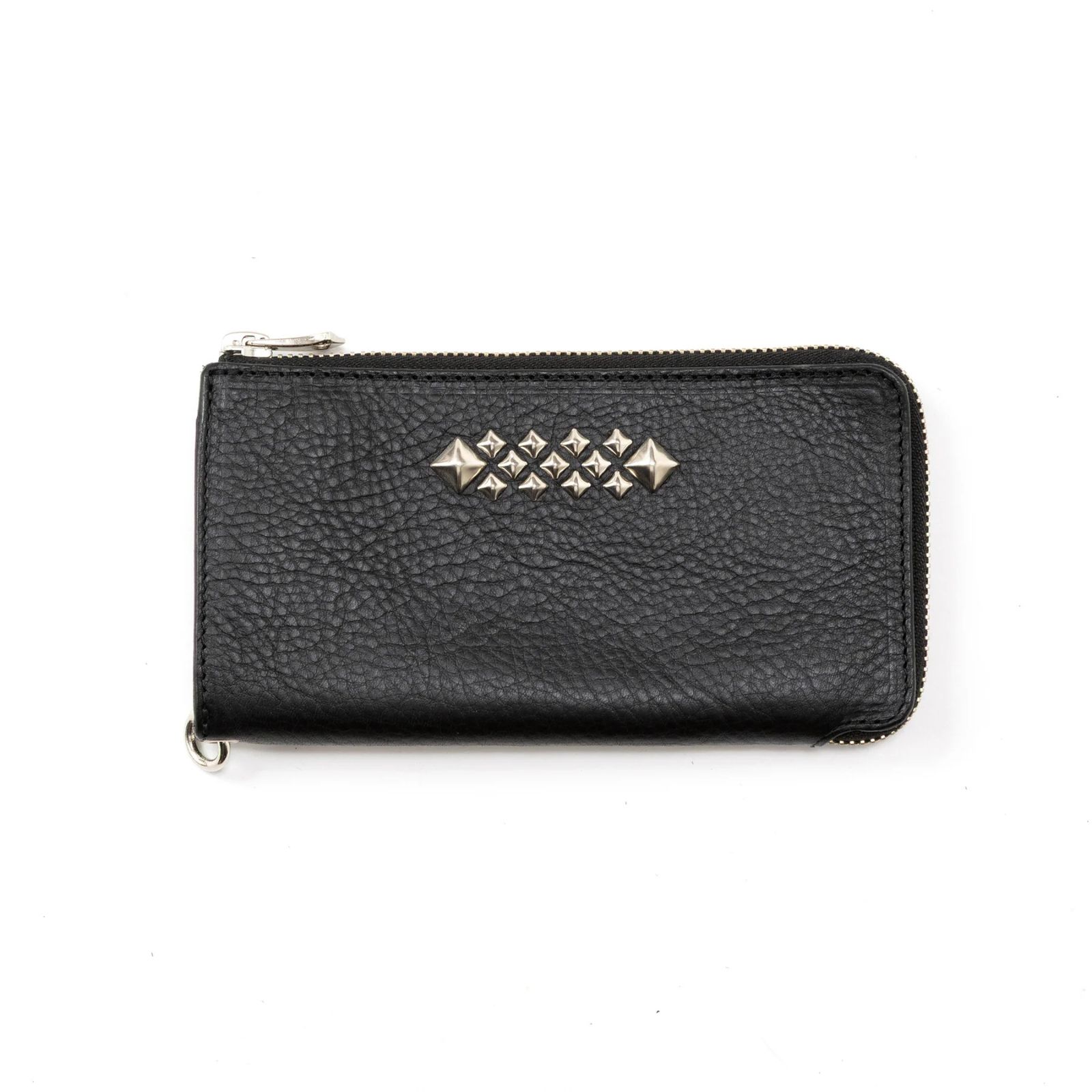 STUDS LEATHER ZIP MULTI LONG WALLET (BLACK)｜スタッズレザー ジップマルチウォレット 長財布｜CL-26SS014LE