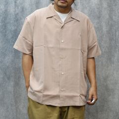 SILKY TOUCH CAL NT LOGO EMBROIDERY SH (SALMON PINK) / オープンカラー半袖シャツ