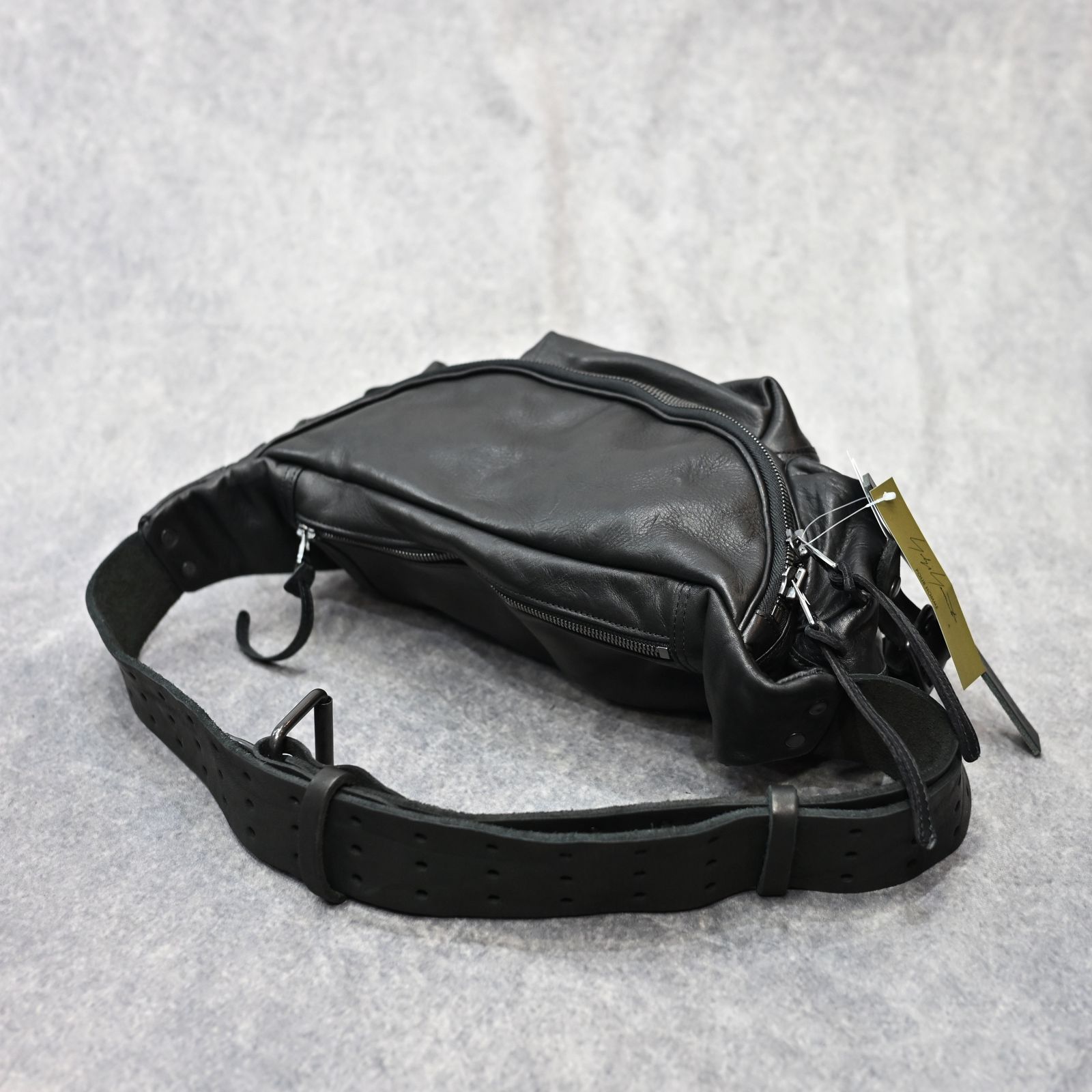 JPNショルダー + ステアレザー BAG （BLACK） / スリーピン ミリタリーバッグ （ブラック） HL-I056-777-1