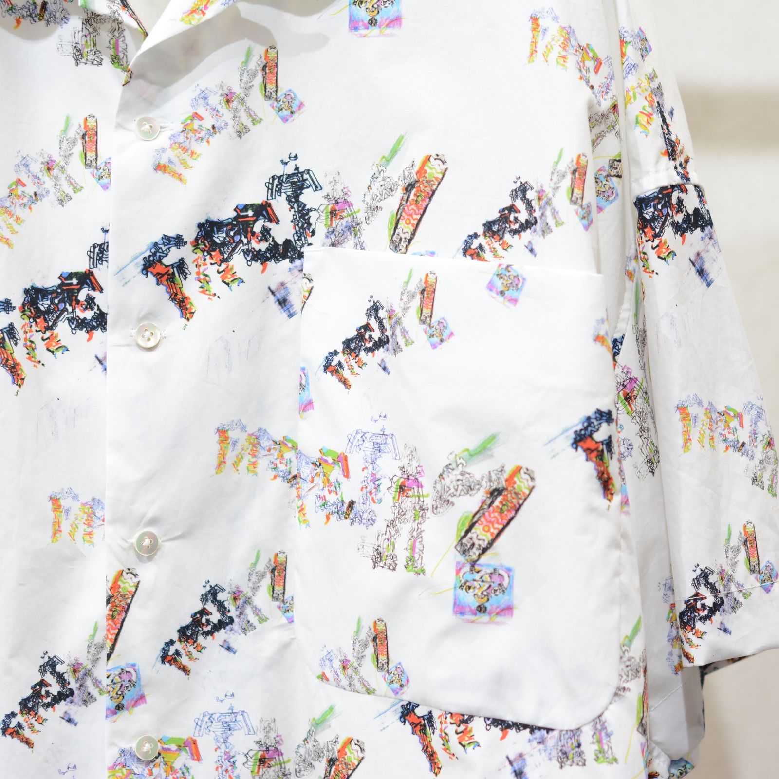BIG SHORT SLEEVE SHIRT (MULTI) / ビッグシルエット 半袖シャツ