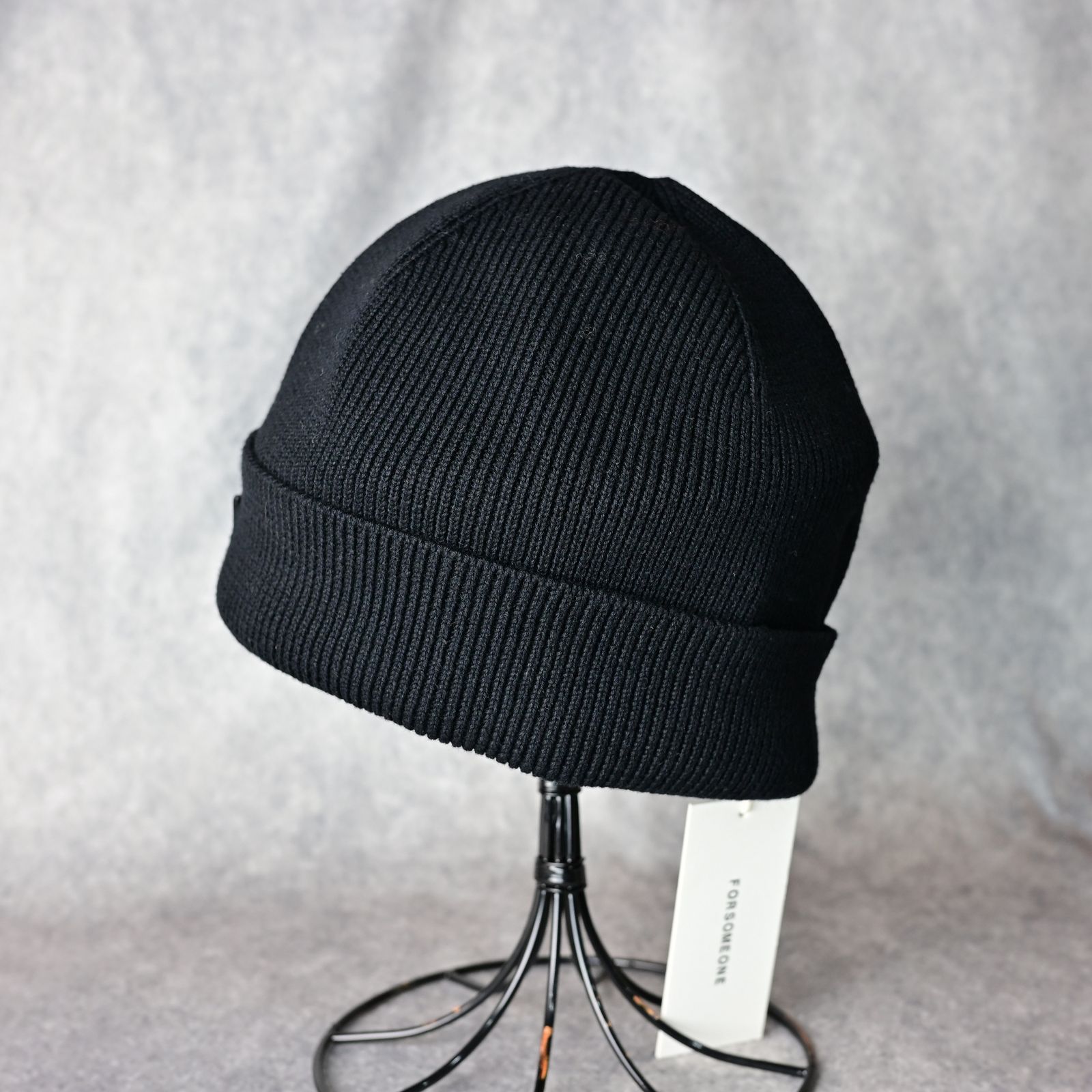 COTTON KNIT BEANIE (BLACK) / コットンニット キャップ （ブラック）
