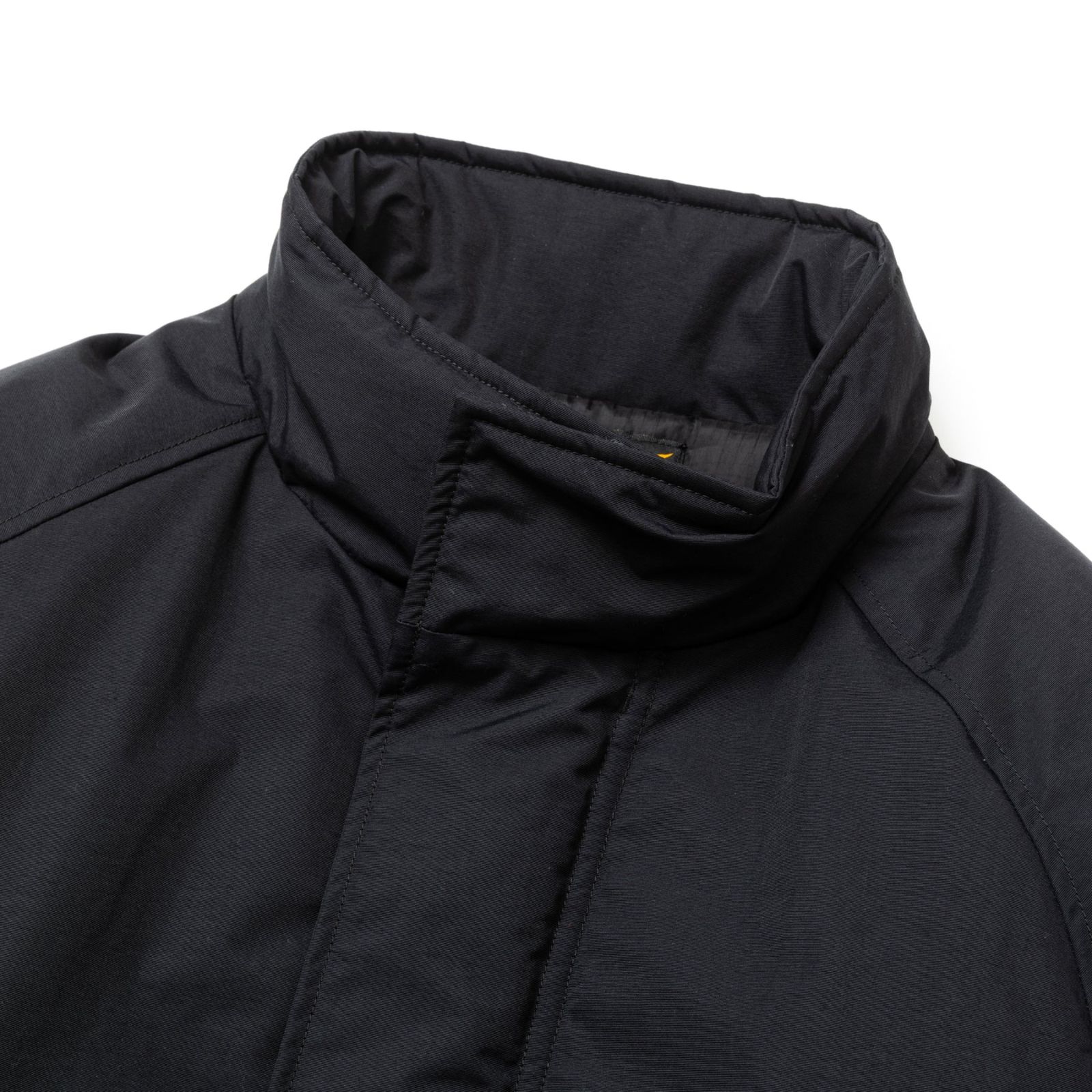 TASLAN NYLON PADDED JACKET (BLACK) / スタンドカラー パデッドジャケット