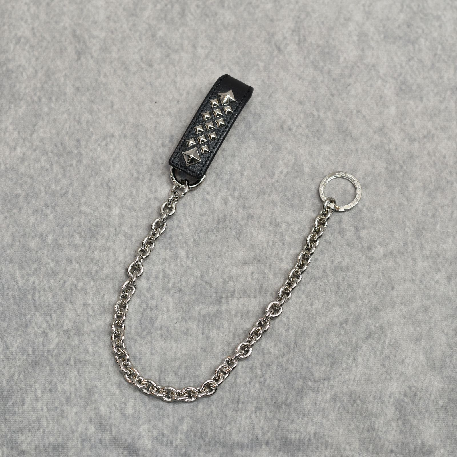 STUDS LEATHER WALLET CHAIN (BLACK)｜スタッズレザー ウォレットチェーン｜CL-26SS016LE