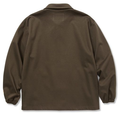 COTTON POLYESTER HIGH GAUGE BONDING COACH JACKET (OLIVE)
