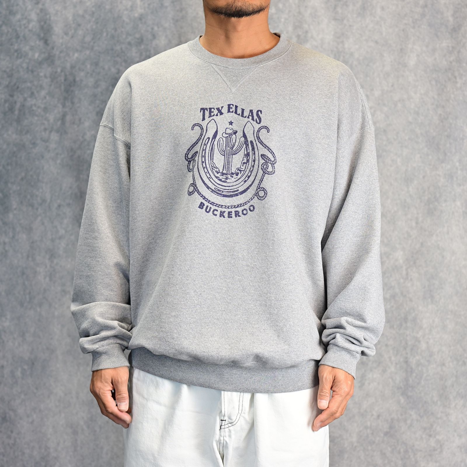 TEX ELLAS Buckeroo Crewneck Pullover （GRT） / クルーネックプルオーバースウェット  （グレー） 2503-4002