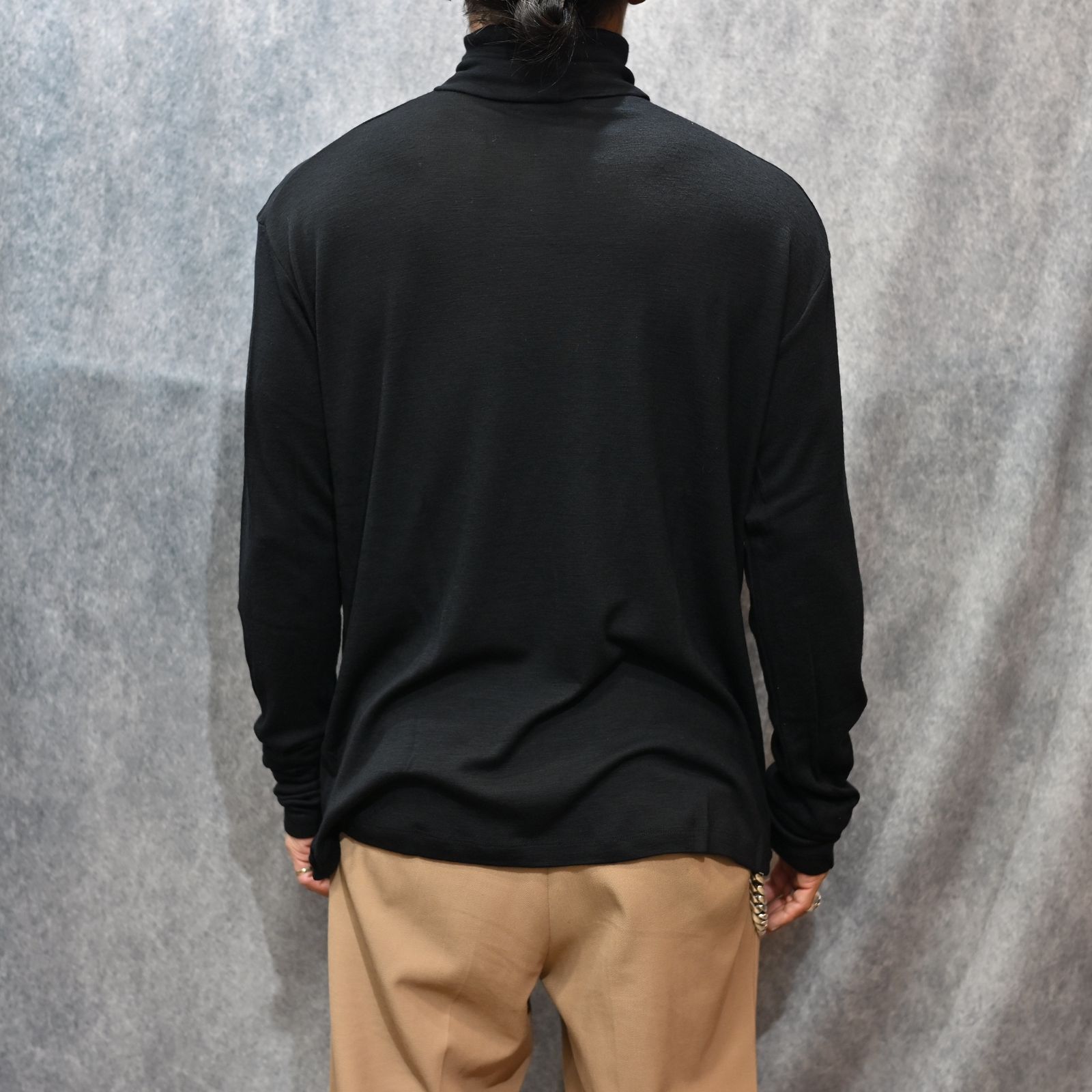Wool Turtleneck L/S Pullover （BLK）｜ウール タートルネック｜2510-4001